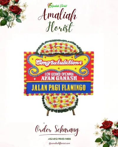 Bunga Papan Congratulation di Pelabuhan Brantas Mojokerto